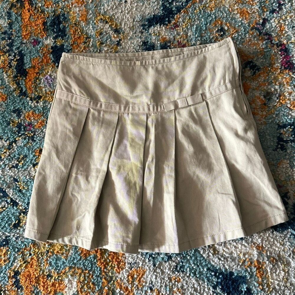 French toast size 5 Little girls uniform skirt khaki